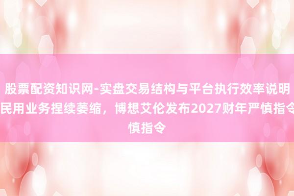 股票配资知识网-实盘交易结构与平台执行效率说明 民用业务捏续萎缩，博想艾伦发布2027财年严慎指令