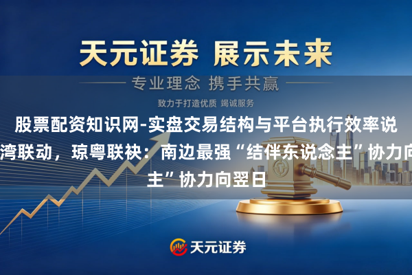 股票配资知识网-实盘交易结构与平台执行效率说明 港湾联动，琼粤联袂：南边最强“结伴东说念主”协力向翌日